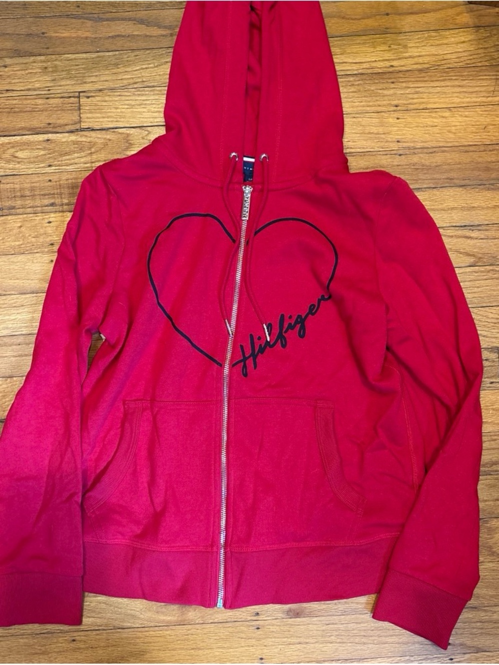 Tommy Hilfiger women’s Red Heart Zip Hoodie